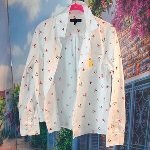 Banana Republic Button Down Cuff Long Sleeves White